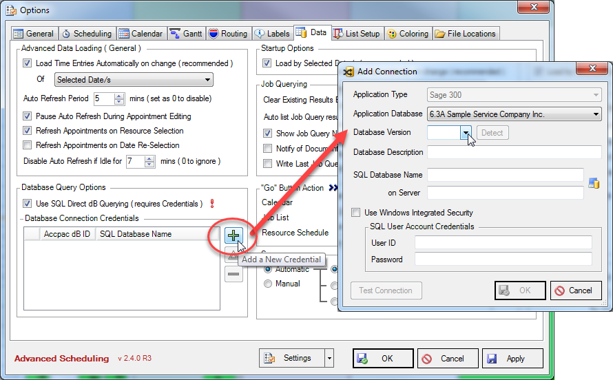 Figure 1 – Accessing the Add Connection window